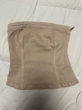 Mango Beige Strapless Tube Top